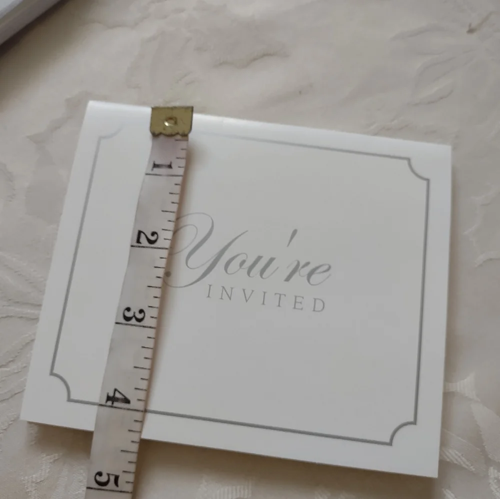 New 🆕 Bridal Boutique Invitations White Silver Frame